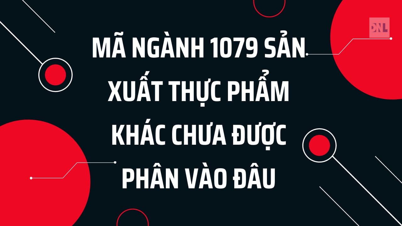 Mã ngành 1079 Sản xuất thực phẩm khác chưa được phân vào đâu