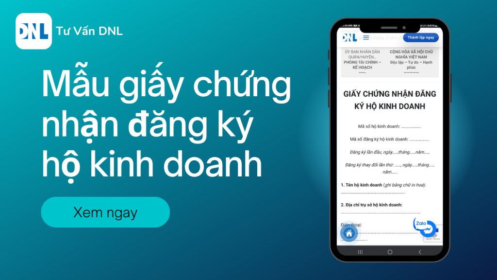 Mẫu giấy chứng nhận đăng ký Hộ kinh doanh 2026 1 Mẫu giấy chứng nhận đăng ký hộ kinh doanh cá thể