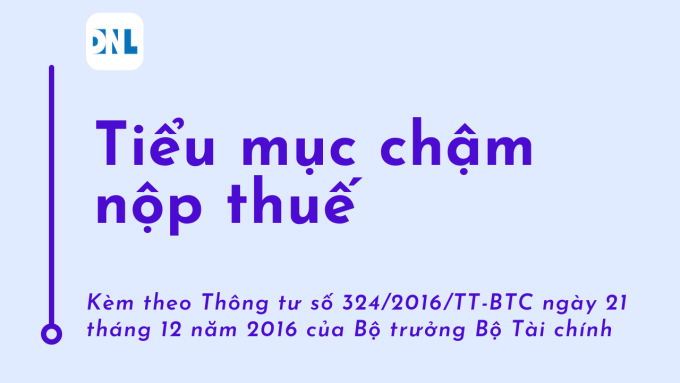 Tiểu mục chậm nộp thuế