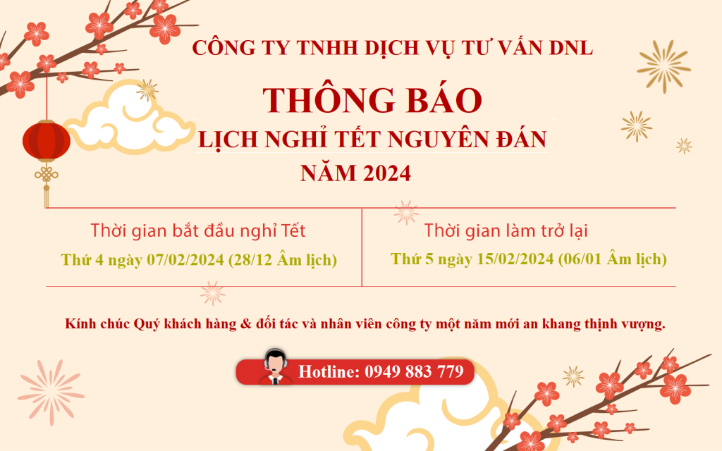 Thông báo nghỉ Tết Âm lịch 2024 1 Thông báo lịch nghỉ Tết Nguyên đán 2024