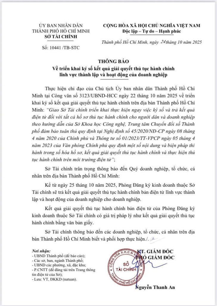 HCM TRA KET QUA GPKD BAN DIEN TU